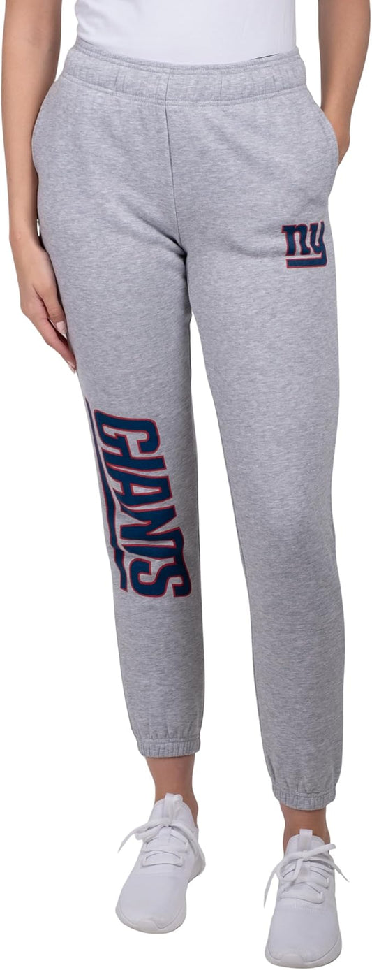 Ultra Game NFL Official Women's Super Soft Fleece Jogger Sweatpants, New York Giants|New York Giants