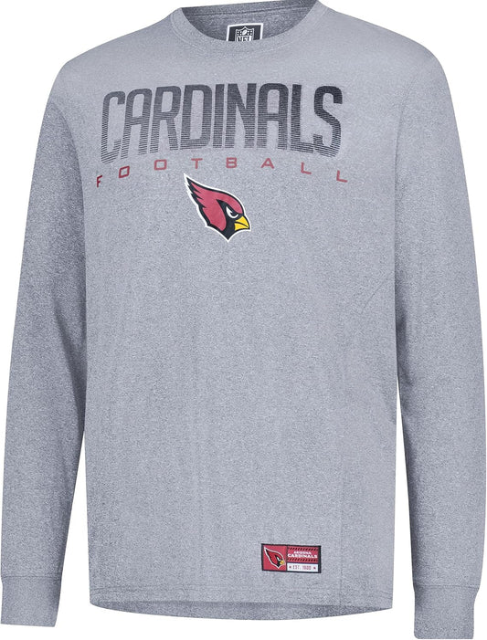 Ultra Game Men's NFL Official Super Soft Game Day Long Sleeve T-Shirt, Arizona Cardinals|Arizona Cardinals