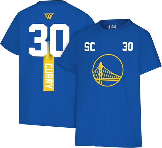 Ultra Game NBA Official Youth Super Soft Fly High Players T-Shirt, Golden State Warriors - Stephen Curry, Team Color|Golden State Warriors - Stephen Curry