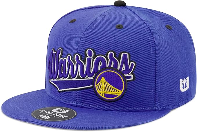 Ultra Game NBA Official Men’s Snap Back 3D Embroidered Team Logo Baseball Cap Hat - Unisex, Golden State Warriors, Team Color, 1SIZE|Golden State Warriors