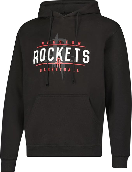 Ultra Game NBA Official Men's Super Soft Get Right Hoodie Sweatshirt, Houston Rockets, Black|Houston Rockets