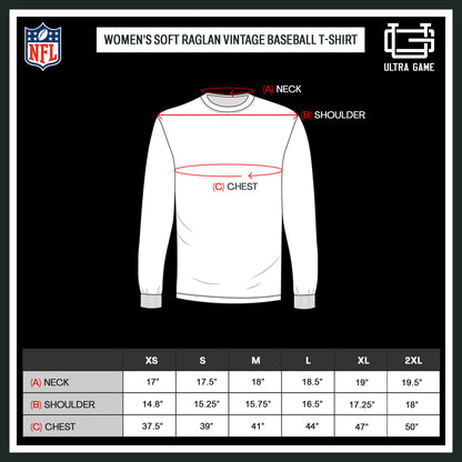 Ultra Game NFL Official Women's Super Soft Raglan Vintage Baseball T-Shirt, Pittsburgh Steelers, White|Pittsburgh Steelers