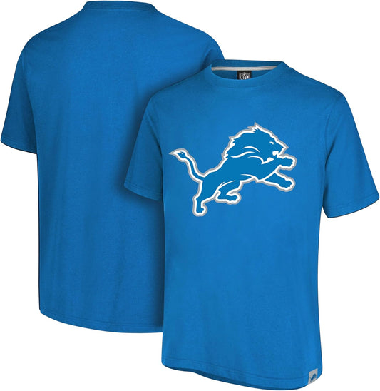 Ultra Game NFL Official Adults Super Soft Game Day T-Shirt - Unisex, Detroit Lions, Team Color|Detroit Lions