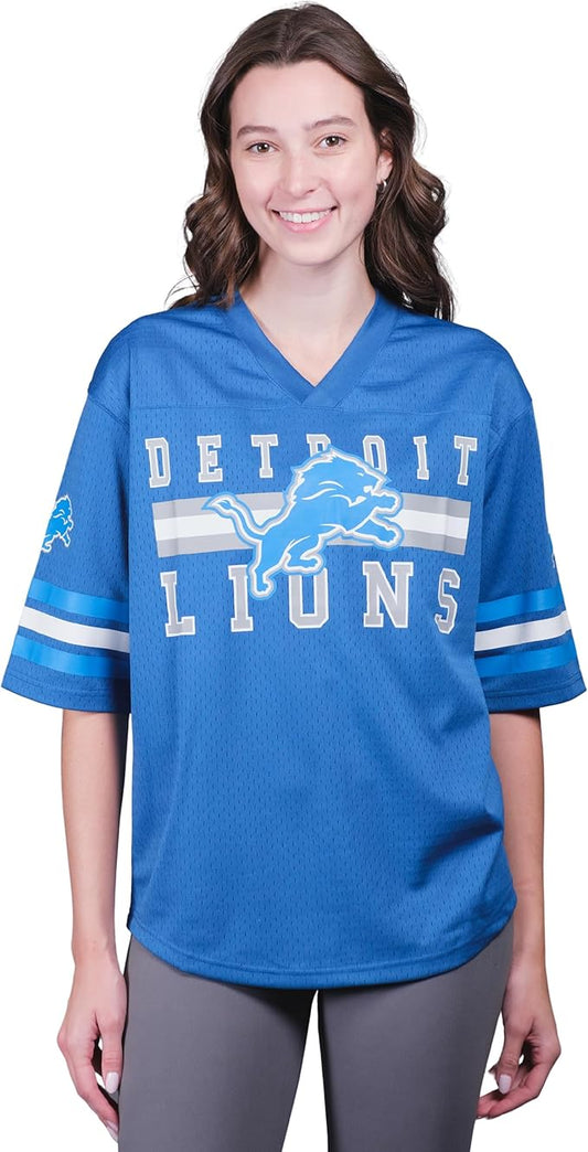 NFL Official Women's Soft Mesh Vintage Gameday Shirt|Detroit Lions