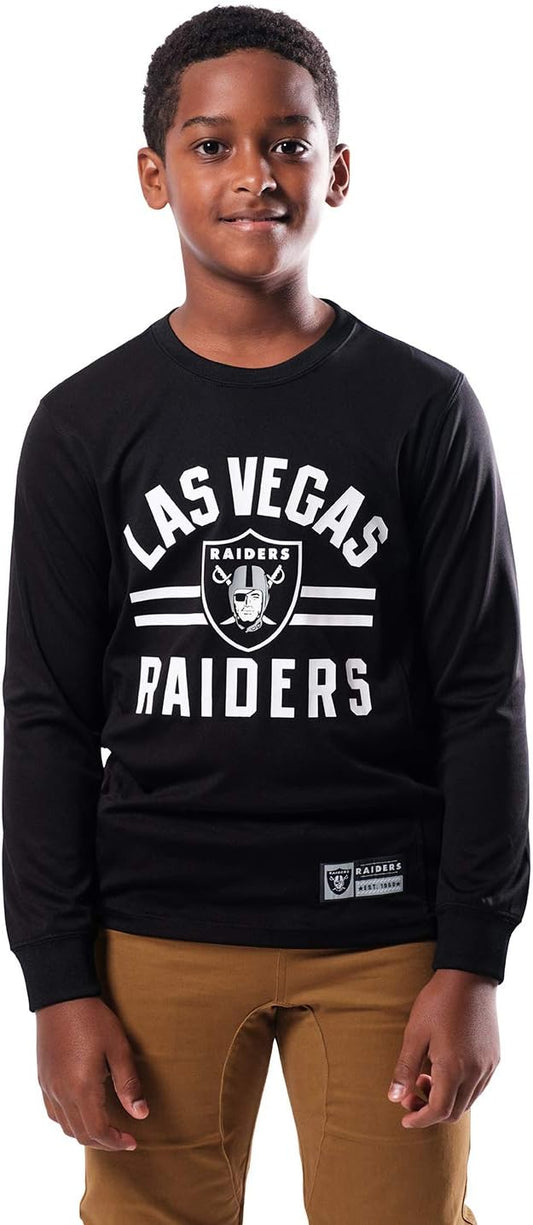 NFL Official Youth Super Soft Supreme Long Sleeve T-Shirt|Las Vegas Raiders