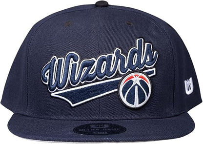 Ultra Game NBA Official Youth 8-20 Snap Back 3D Embroidered Team Logo Baseball Cap Hat, Washington Wizards, Team Color, 1SIZE|Washington Wizards