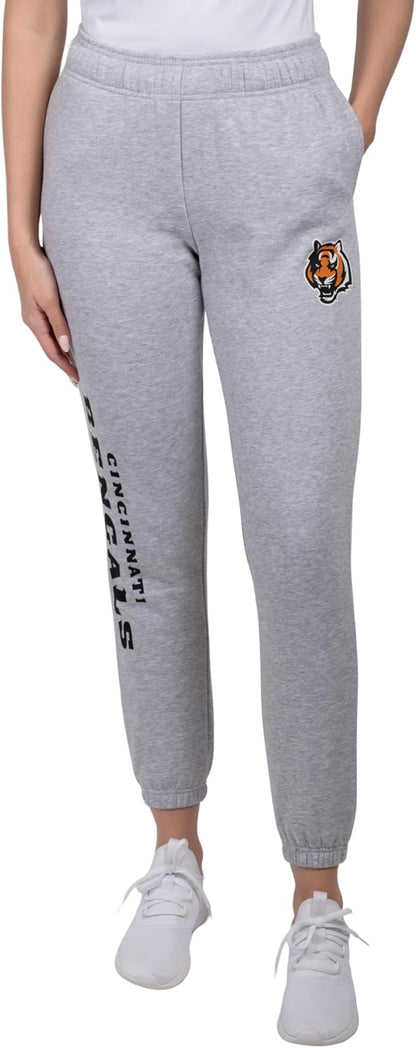 Ultra Game NFL Official Women's Super Soft Fleece Jogger Sweatpants, Cincinnati Bengals|Cincinnati Bengals