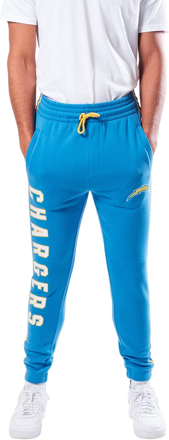 Ultra Game NFL Official Adults Active Super Soft Fleece Game Day Jogger Sweatpants - Unisex, Los Angeles Chargers|Los Angeles Chargers