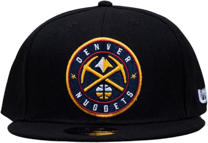 Ultra Game NBA Official Men’s Twill Snap Back Ultimate Baseball Cap Hat - Unisex, Denver Nuggets, Black, 1SIZE|Denver Nuggets