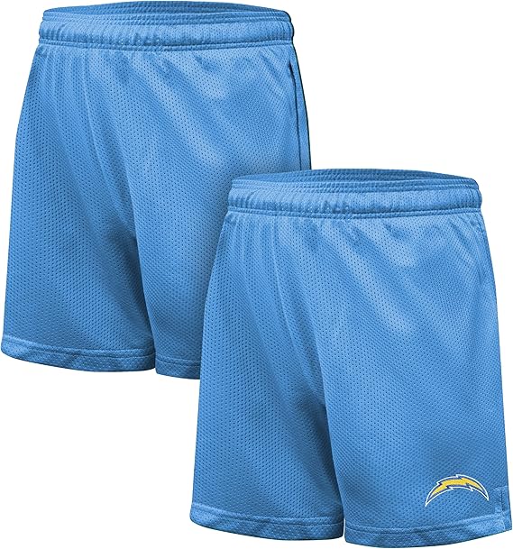 Ultra Game NFL Official Adults Super Soft Mesh Active Training Shorts, Los Angeles Chargers, Team Color|Los Angeles Chargers