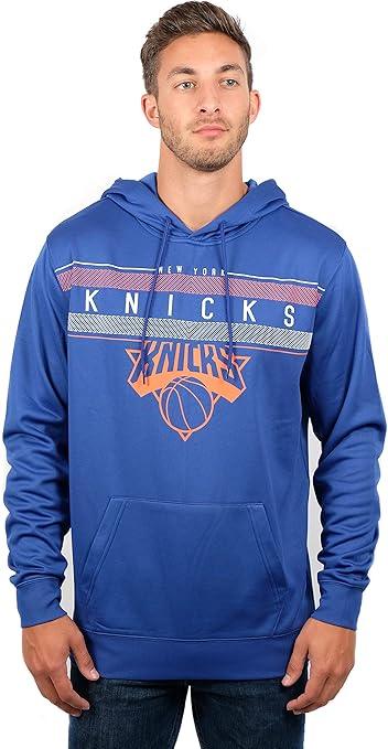 Ultra Game NBA Official Men’s Super Soft Midtown Hoodie Pullover Sweatshirt - Unisex, New York Knicks|New York Knicks