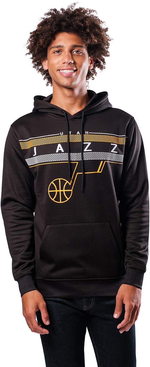 Ultra Game NBA Official Men’s Super Soft Midtown Hoodie Pullover Sweatshirt - Unisex, Utah Jazz|Utah Jazz