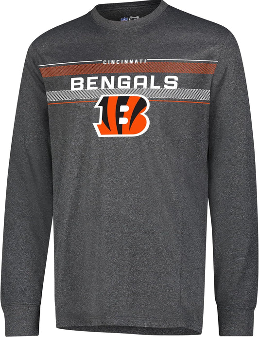 Ultra Game Men's NFL Official Super Soft Game Day Long Sleeve T-Shirt, Cincinnati Bengals|Cincinnati Bengals