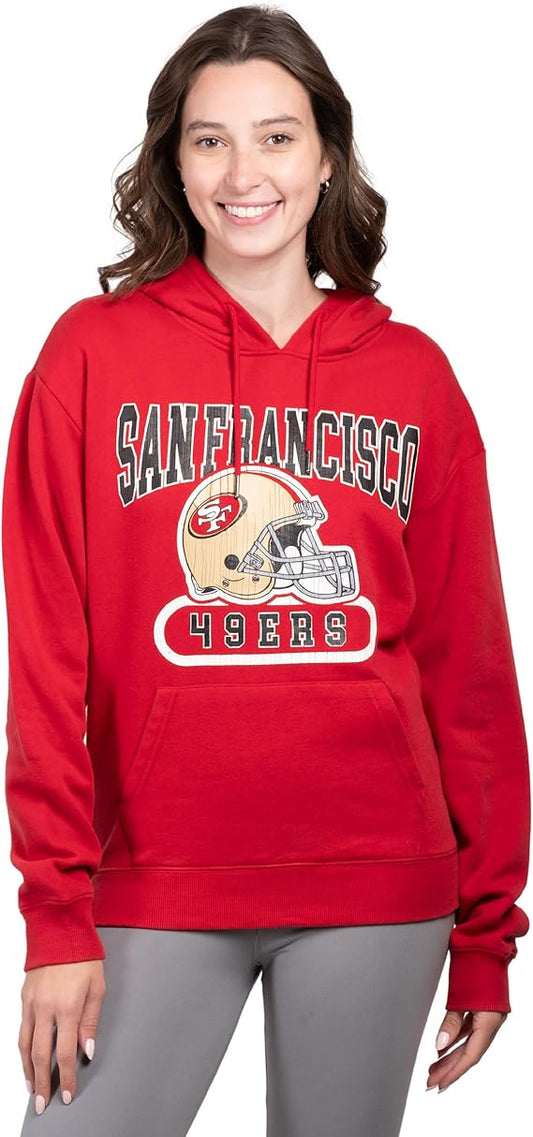 NFL Official Women's Super Soft Hoodie Pullover Sweatshirt|San Francisco 49ers