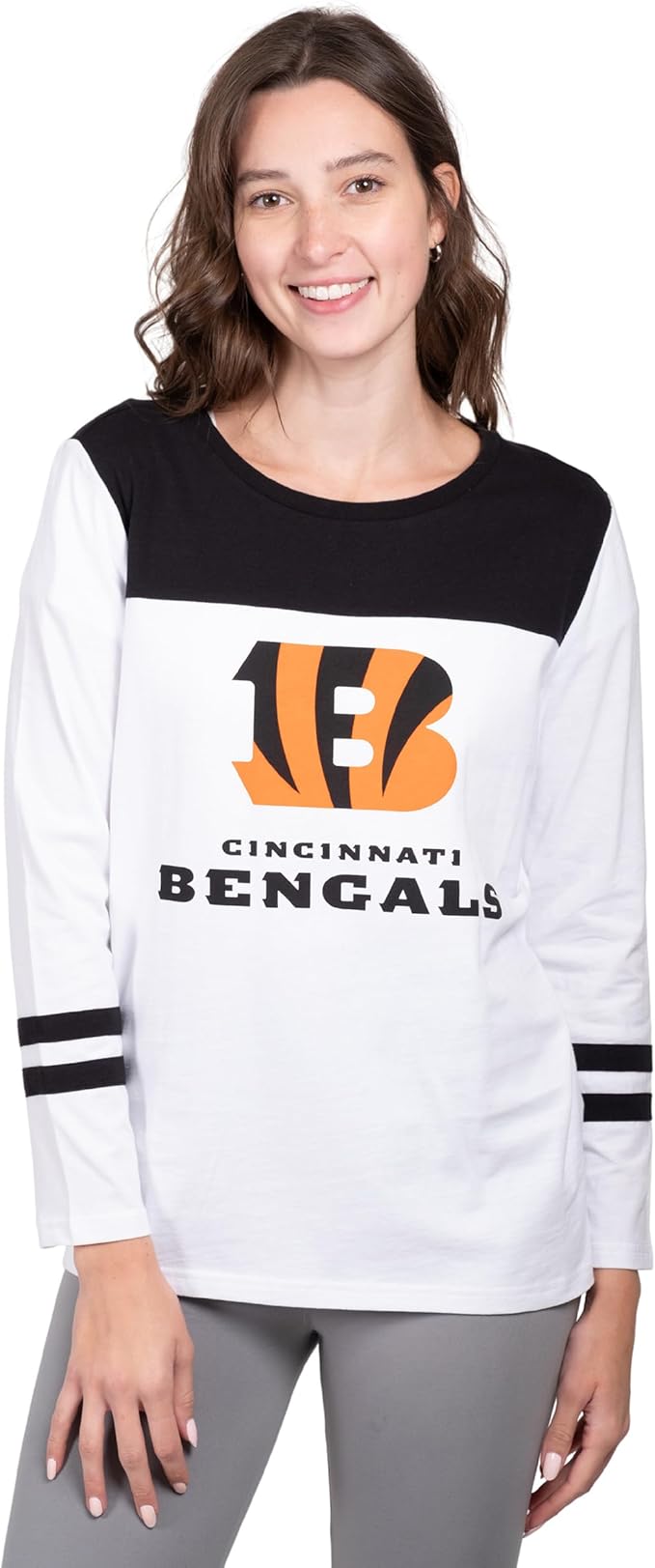 NFL Women's Official Super Soft Raglan Vintage Baseball T-Shirt|Cincinnati Bengals