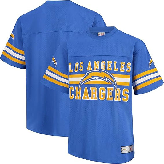 Ultra Game NFL Official Adults Soft Mesh Vintage Beast Mode T-Shirt - Unisex, Los Angeles Chargers, Team Color 24|Los Angeles Chargers