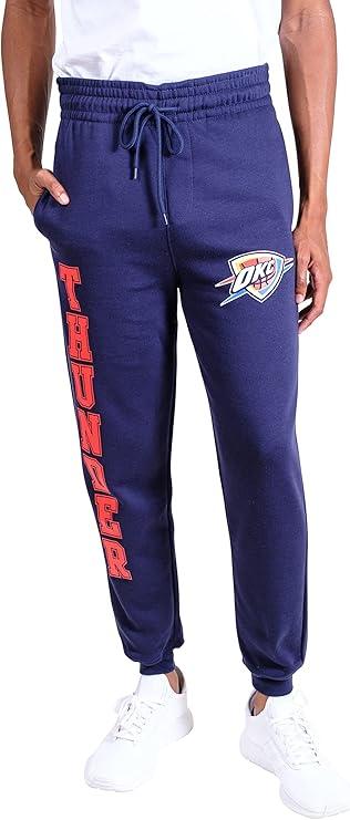 Ultra Game NBA Official Men’s Super Soft Jogger Sweatpants - Unisex, Oklahoma City Thunder, Team Color|Oklahoma City Thunder