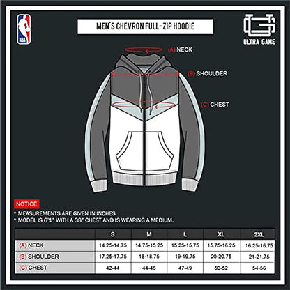 Ultra Game NBA Official Men’s Contrast Back Cut Full Zip Hoodie Sweatshirt - Unisex, Sacramento Kings, Team Color|Sacramento Kings