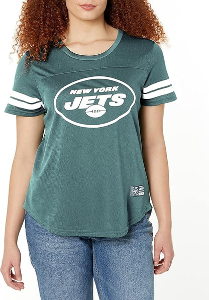 NFL Official Women's Super Soft Mesh Jersey T-Shirt|New York Jets