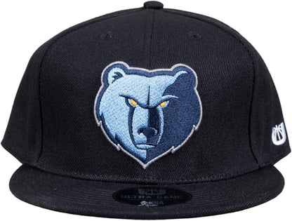 Ultra Game NBA Official Men’s Twill Snap Back Ultimate Baseball Cap Hat - Unisex, Memphis Grizzlies, Black, 1SIZE|Memphis Grizzlies