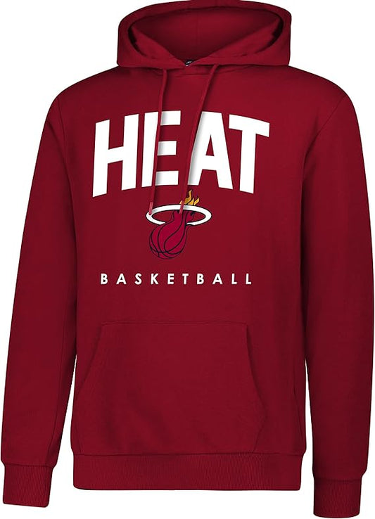 Ultra Game NBA Official Men's Super Soft Teamster Hoodie Sweatshirt, Miami Heat, Team Color|Miami Heat