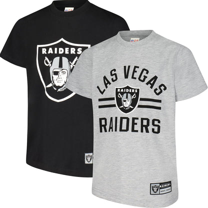 NFL Official Youth Super Soft 2 Pack T-Shirt Set|Las Vegas Raiders