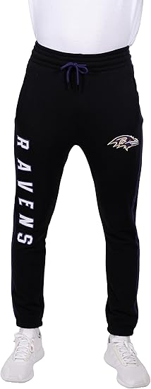 Ultra Game NFL Official Adults Super Soft Game Day Jogger Sweatpants - Unisex, Baltimore Ravens|Baltimore Ravens