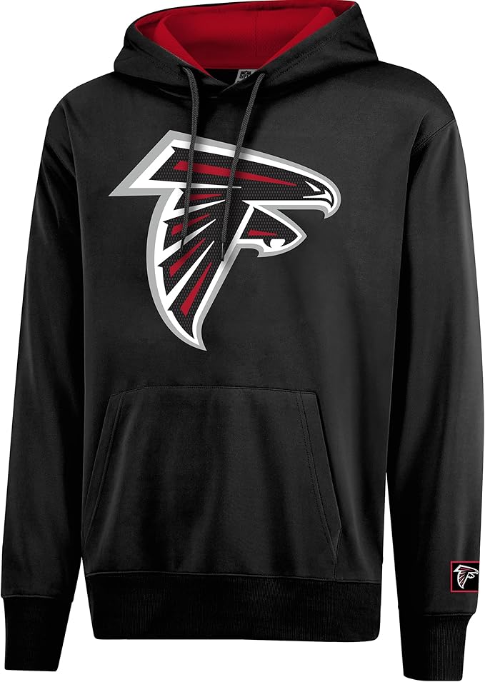 Ultra Game NFL Official Adults Unisex Super Soft Game Day Hoodie Sweatshirt, Atlanta Falcons, Team Color 24|Atlanta Falcons