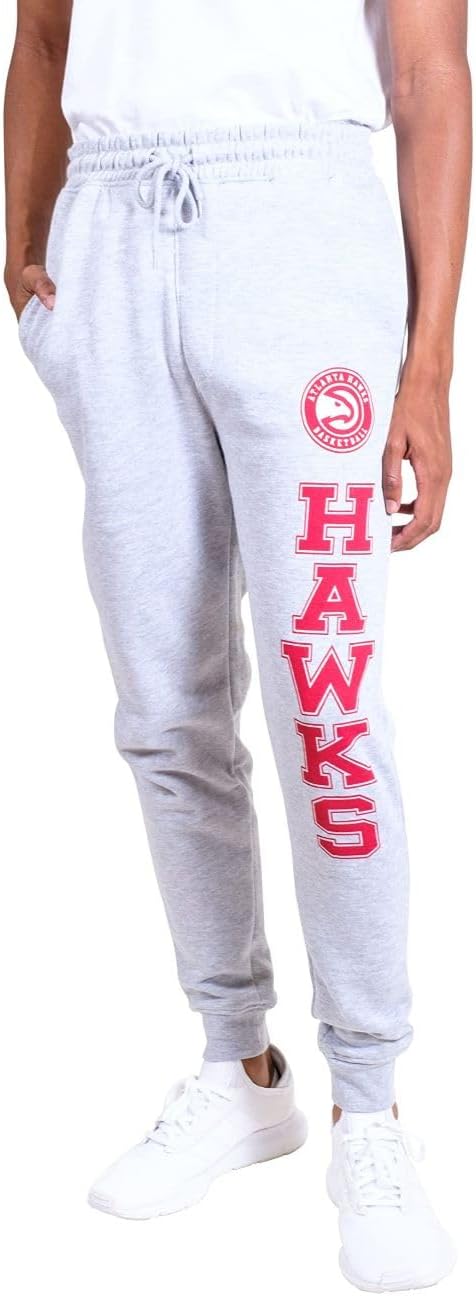 Ultra Game NBA Official Men's Super Soft Game Day Jogger Sweatpants, Atlanta Hawks|Atlanta Hawks