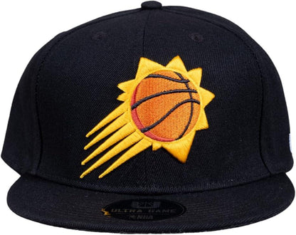 Ultra Game NBA Official Men’s Twill Snap Back Ultimate Baseball Cap Hat - Unisex, Phoenix Suns, Black, 1SIZE|Phoenix Suns