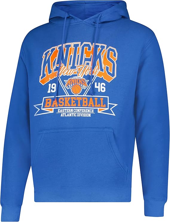 Ultra Game NBA Official Men’s Standard Super Soft Ace Hoodie Sweatshirt, New York Knicks, Team Color|New York Knicks