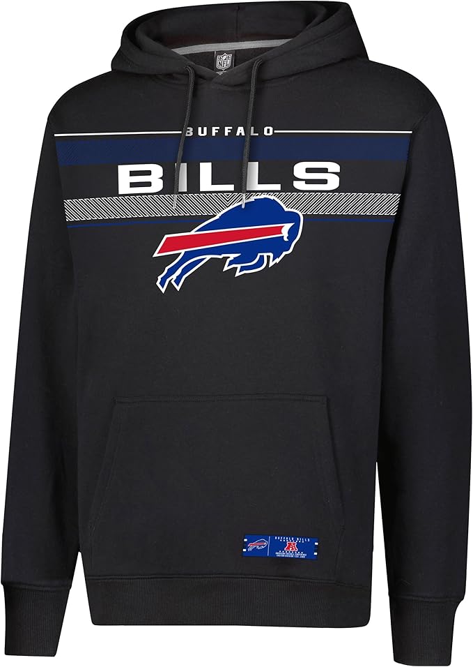 NFL Official Adults Super Soft Pullover Hoodie Sweatshirt - Warm Polyester Blend - Unisex|Buffalo Bills