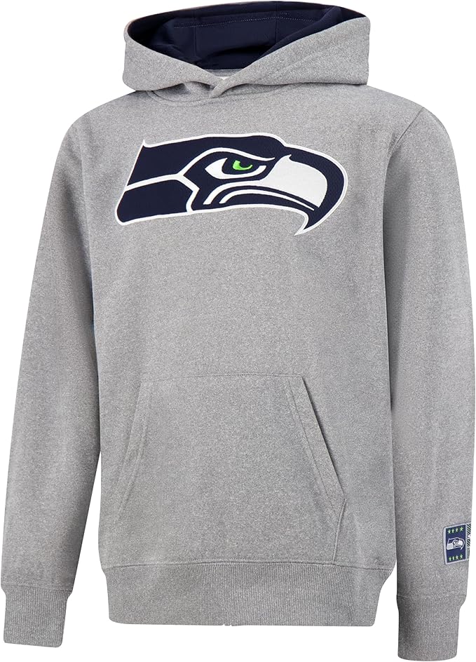 Ultra Game NFL Official Youth Super Soft Hoodie Sweatshirt Pullover - Warm Polyester Blend Seattle Seahawks|Seattle Seahawks