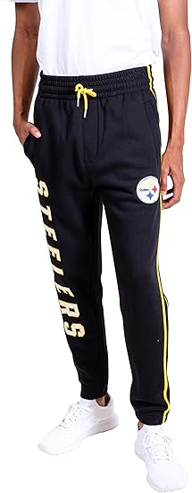 NFL Official Adults Active Super Soft Fleece Game Day Jogger Sweatpants - Unisex|Pittsburgh Steelers