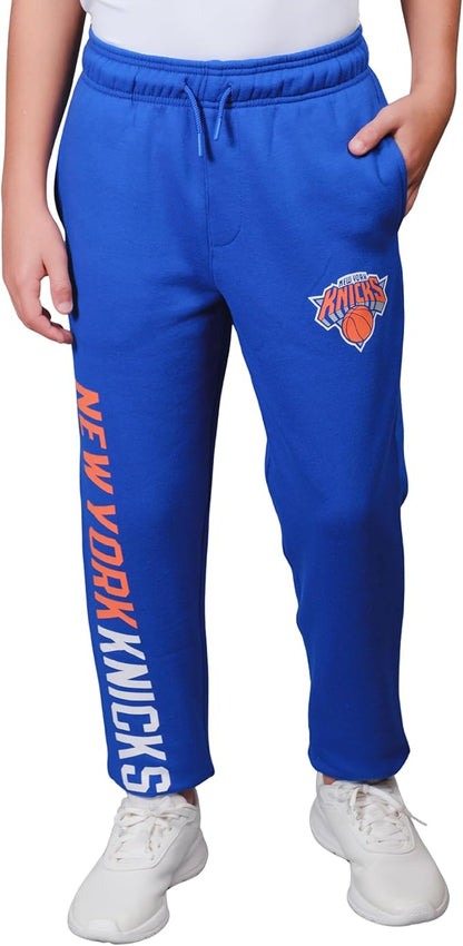 Ultra Game Youth's NBA Official Super Soft Game Day Jogger Sweatpants, New York Knicks, Team Color|New York Knicks