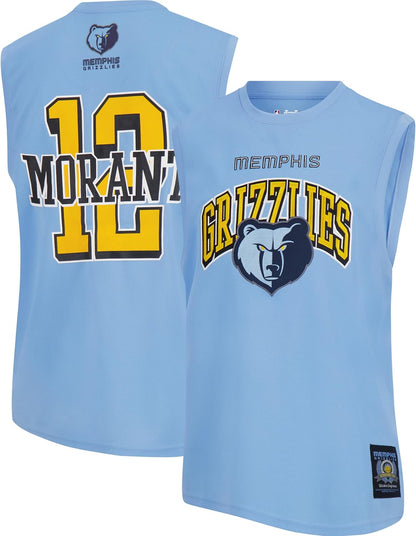 Ultra Game Men's NBA Official Sleeveless Players Mesh Tank Top Muscle T-Shirt, Memphis Grizzlies - Ja Morant, Team Color|Memphis Grizzlies - Ja Morant