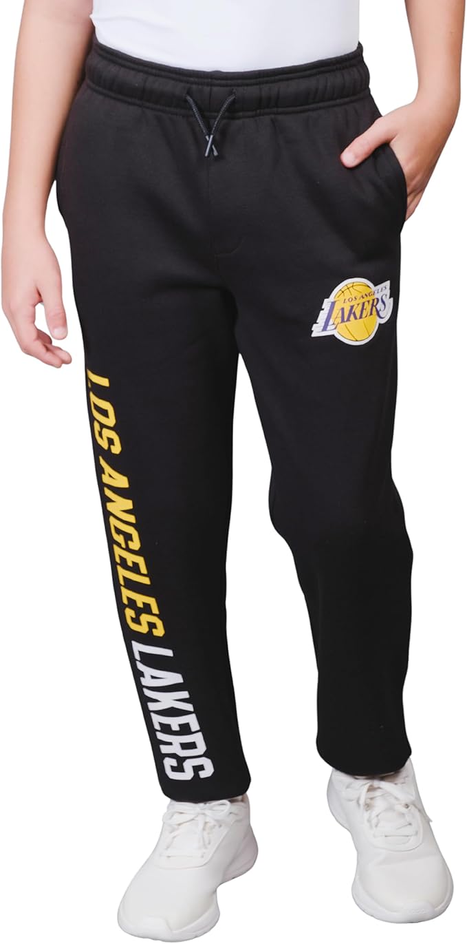 Ultra Game Youth's NBA Official Super Soft Game Day Jogger Sweatpants, Los Angeles Lakers, Team Color|Los Angeles Lakers