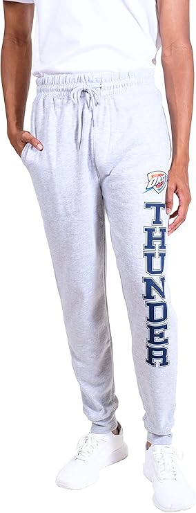 Ultra Game NBA Official Men’s Super Soft Jogger Sweatpants - Unisex, Oklahoma City Thunder, Team Color|Oklahoma City Thunder