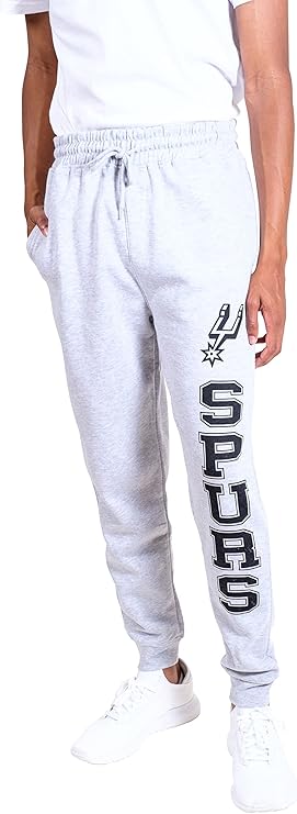 Ultra Game NBA Official Men’s Super Soft Jogger Sweatpants - Unisex, San Antonio Spurs, Team Color|San Antonio Spurs