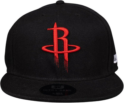 Ultra Game NBA Official Men’s Twill Snap Back Ultimate Baseball Cap Hat - Unisex, Houston Rockets, Black, 1SIZE|Houston Rockets