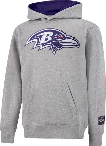 Ultra Game NFL Official Youth Super Soft Hoodie Sweatshirt Pullover - Warm Polyester Blend Baltimore Ravens|Baltimore Ravens