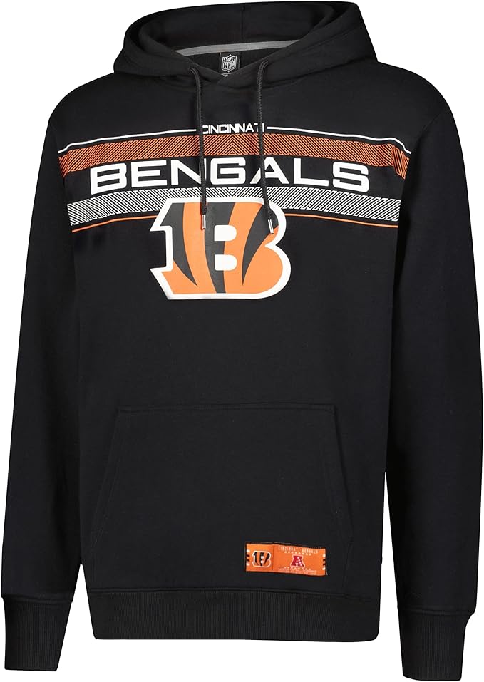 NFL Official Adults Super Soft Pullover Hoodie Sweatshirt - Warm Polyester Blend - Unisex|Cincinnati Bengals