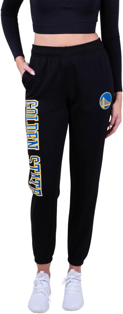 Ultra Game NBA Official Women's Super Soft Active Fleece Sweatpants Joggers, Golden State Warriors|Golden State Warriors