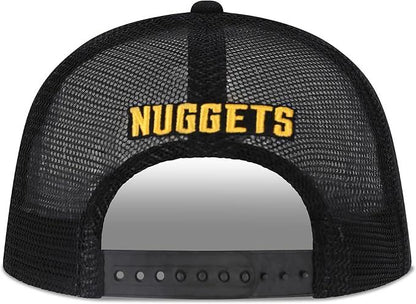 Ultra Game NBA Official Men’s Snap Back All Around The World Trucker Baseball Cap Hat - Unisex, Denver Nuggets, Black Marl, 1SIZE|Denver Nuggets