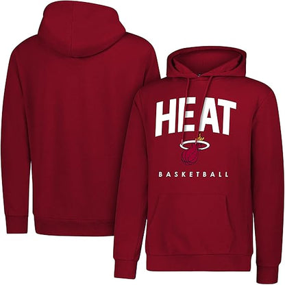 Ultra Game NBA Official Men's Super Soft Teamster Hoodie Sweatshirt, Miami Heat, Team Color|Miami Heat