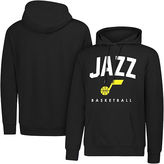 Ultra Game NBA Official Men's Super Soft Teamster Hoodie Sweatshirt, Utah Jazz, Team Color|Utah Jazz