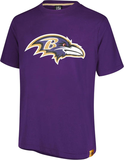 Ultra Game NFL Official Adults Super Soft Game Day T-Shirt - Unisex, Baltimore Ravens, Team Color|Baltimore Ravens