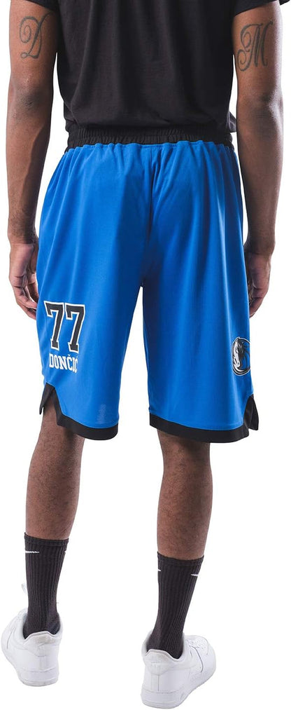 Ultra Game NBA men's Official Players Active Soft Workout Basketball Training Shorts, Dallas Mavericks - Luka Doncic|Dallas Mavericks