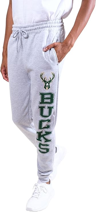 Ultra Game NBA Official Men‚Äôs Super Soft Jogger Sweatpants - Unisex, Milwaukee Bucks|Milwaukee Bucks