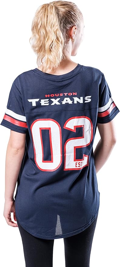 NFL Official Women's Super Soft Mesh Jersey T-Shirt|Houston Texans